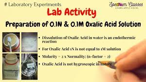 Oxalic Acid Solution| Preparation of 0.1N & 0.1M Oxalic Acid Solution| Viva  related Questions - YouTube