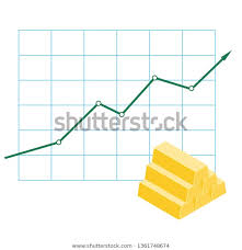 Graph Chart Stock Market Rising Price Stock Vector Royalty