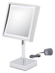 3x led makeup mirror in polished nickel