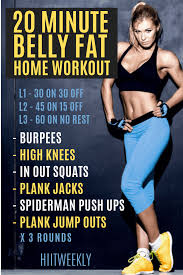 quick 20 minute home belly fat workout