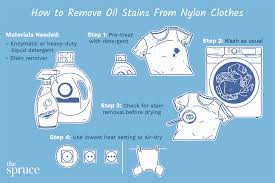 how to remove oil stains from nylon clothes