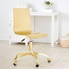 Brushed steel base with a chrome finish. Gold Glitter Acrylic Swivel Desk Chair Pottery Barn Teen