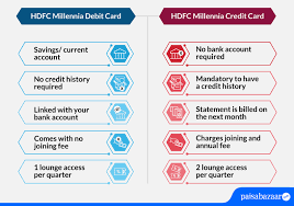 hdfc millennia debit card vs hdfc
