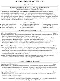 Medical Office Administration Resume Sample Template