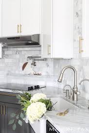 Gray And White And Marble Kitchen