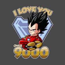 Goku and bluma begin a quest to find the seven dragon balls. Love Over 9000 Dbz Vegeta T Shirt The Shirt List