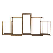 5y1138 Wall Rack 93x19x41 Cm Gold