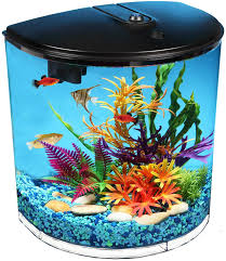 Amazon Com Koller Products Aquaview 3 5 Gallon Fish Tank With Power Filter Led Lighting Pet Supplies