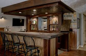 Custom Basement Bar Rustic Home Bar