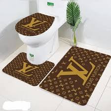 Louis Vuitton Inspired Bathroom Carpet