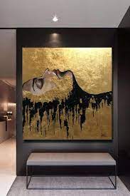 Gold Art Painting Acrylic Painting Canvas