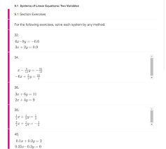 Solved 9 1 Systems Of Linear Equations