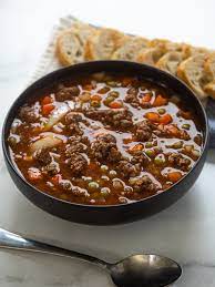 v8 beef and vegetable soup 12 tomatoes