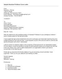 Cover Letter For Adjunct Professor Position No Teaching