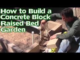 Concrete Block Raised Bed Garden