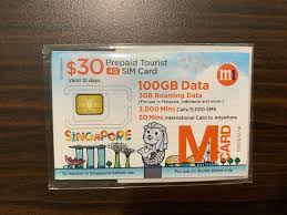 m1 prepaid tourist sim card 100gb data