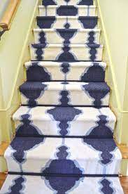 diy staircase runner with stair rods
