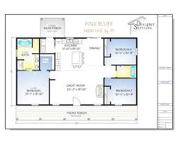 Pine Bluff House Plan 1400 Square Feet
