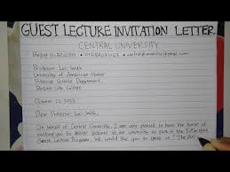 invitation letter for guest lecture