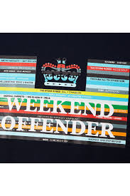 weekend offender spines graphic print t