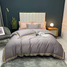 long staple cotton bed linen lightgrey