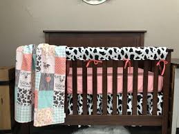 cow print crib bedding set