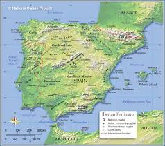 spain topographic map map of spain