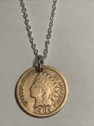 1904 indian head penny pendant necklace
