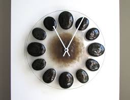 Black Stone Clock 9 5 Resin