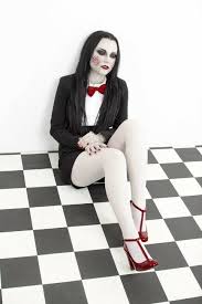 a billy the puppet from saw cosplay