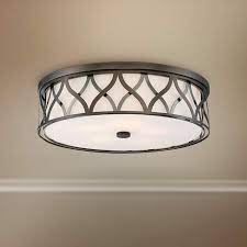 Wide Bronze 2 Cage Led Ceiling Light
