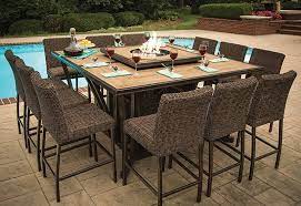 outdoor bar height table and chairs