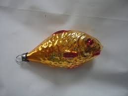 Vintage Gold Glass Fish