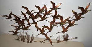 Curtis Jere Birds In Flight Wall Sculpture