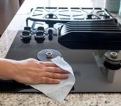 how to clean a glass stove top even
