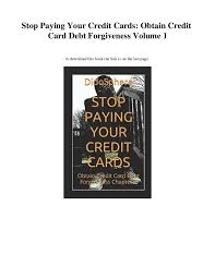Learn about stopping a credit card lawsuit with bankruptcy. Download Stop Paying Your Credit Cards Obtain Credit Card Debt For