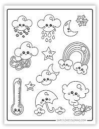 25 weather coloring pages free pdf