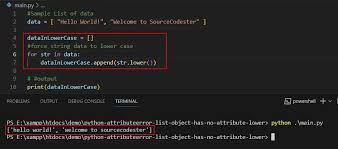 python attributeerror list object