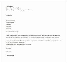 Free Resignation Letter Template Awesome 16 Formal