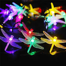 50 Led Solar Dragonfly Fairy Lights