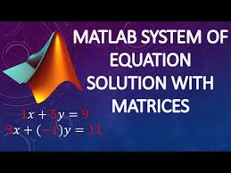 Equation Using Matrices In Matlab
