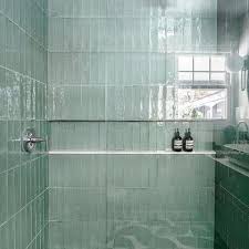 Green Shower Walls Design Ideas