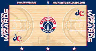 The color scheme is completely redone to symbolize the american flag colors. Wizards Court Concept Washingtonwizards