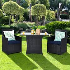 Patio Rattan Furniture Set With Cushion