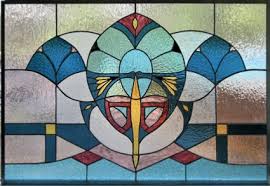 art deco nouveau stained glass windows