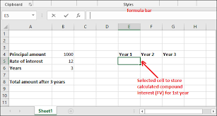 compound interest formula in excel