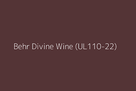 Behr Divine Wine Ul110 22 Color Hex Code