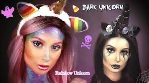 dark unicorn halloween makeup tutorial