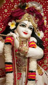 shri krishna white statue lord