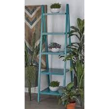 Wood Ladder Display Shelves Decor